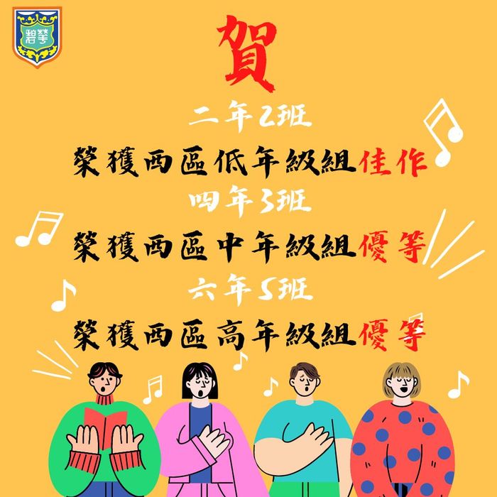 新北市111年度西區國民小學英語歌曲演唱競賽成績公告