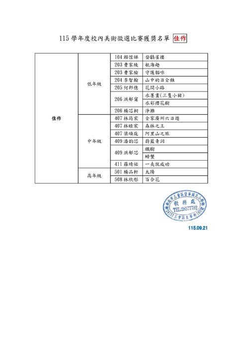115學年度校內美術徵選比賽獲獎名單_頁面_2