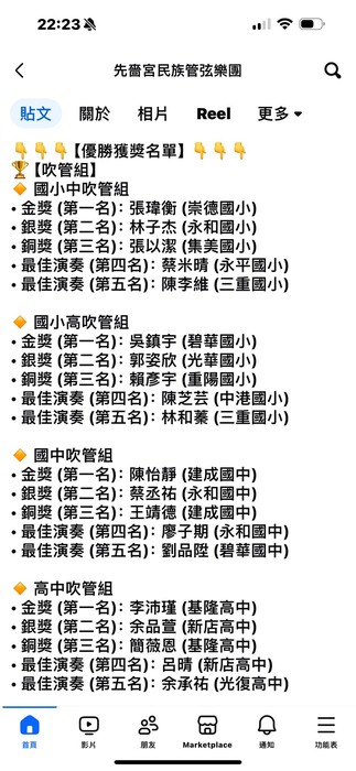 國樂團比賽成績1